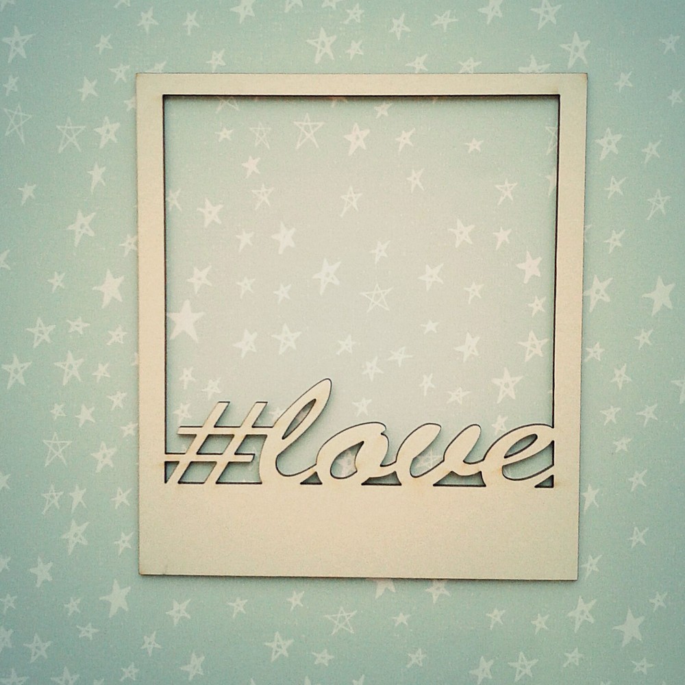 Чипборд WoodCraft "Полароид #Love"