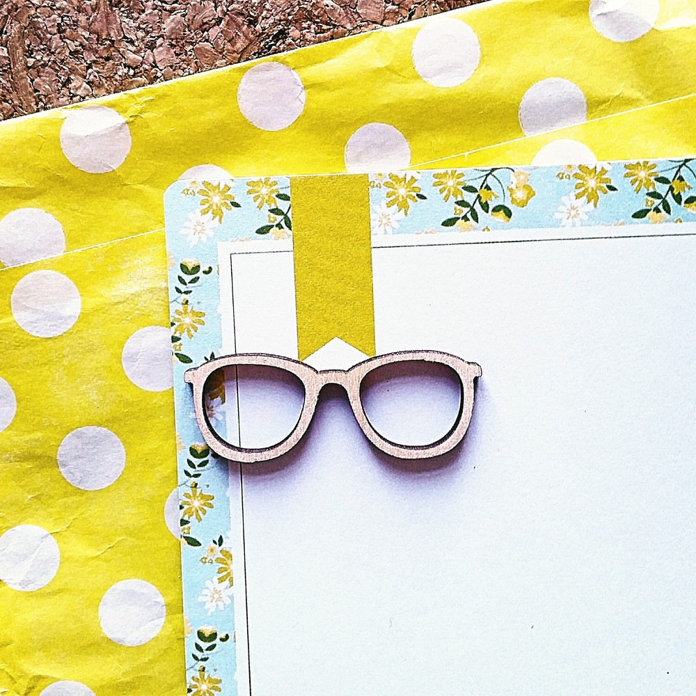 Деревянный декор WoodCraft "Очки", 5 штук