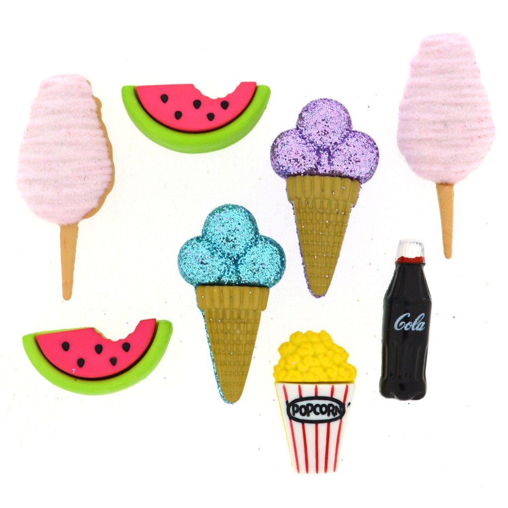Набор пуговиц Dress It Up "Snack Attack"