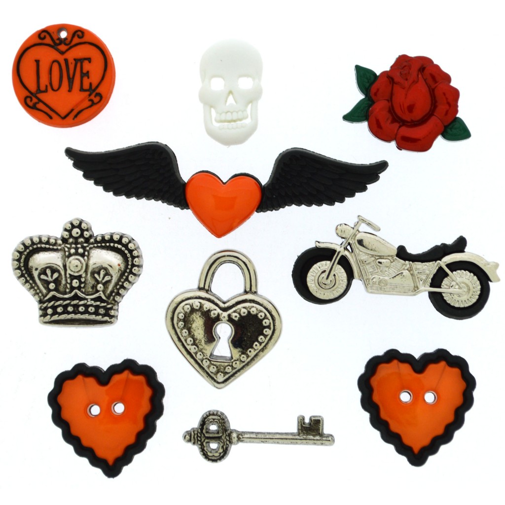 Набор пуговиц Dress It Up "Angel Wings"