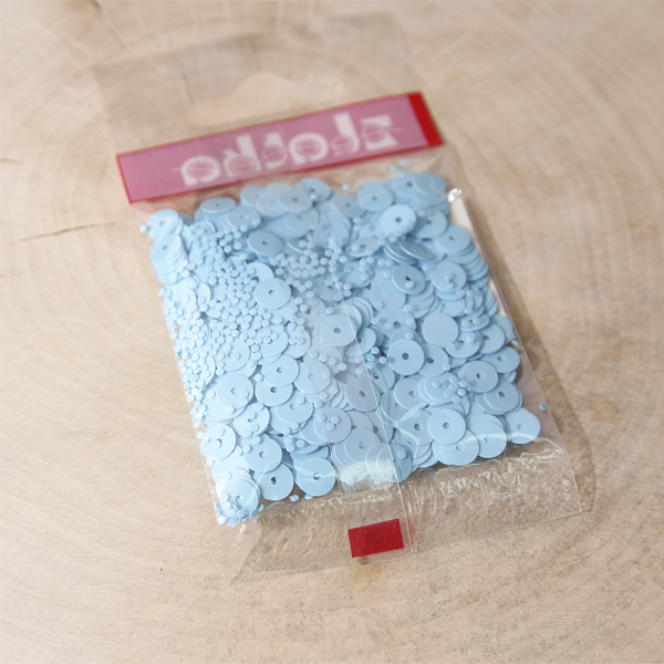 Пайетки Zlatka плоские 6 мм "Голубые"