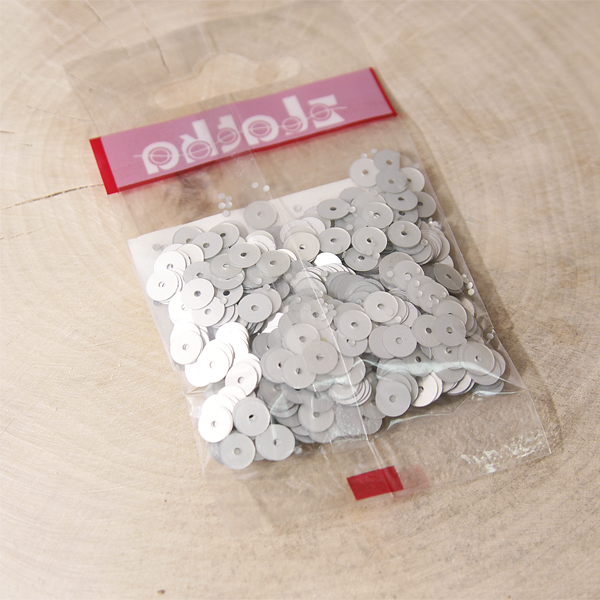 Пайетки Zlatka плоские 6 мм "Серо-серебряный"