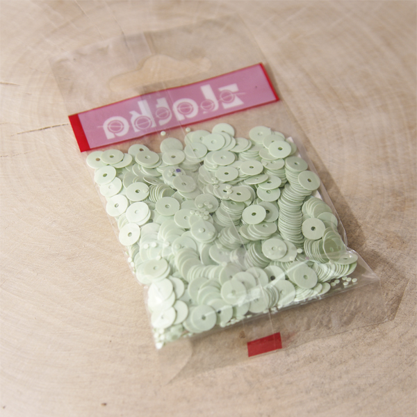 Пайетки Zlatka плоские 6 мм "Мятно-зелёный"