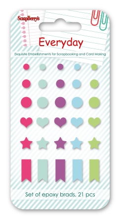 Наклейки эпоксидные (дотс) Scrapberrys "День за Днем 2"