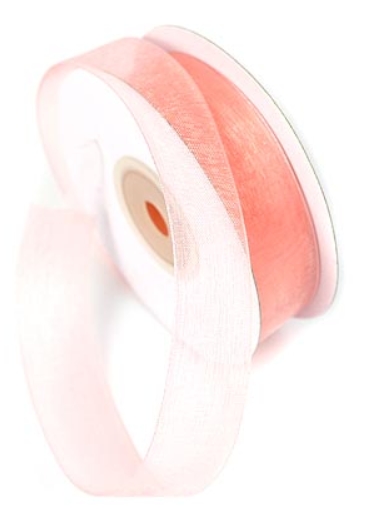 Лента шифоновая 18 мм, цвет коралловый
