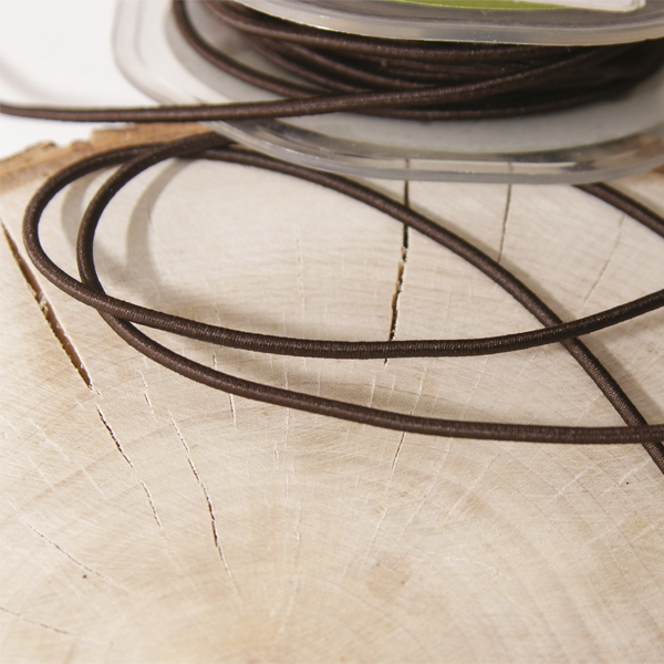 Резинка для блокнотов круглая 2 мм, цвет тёмно-коричневый