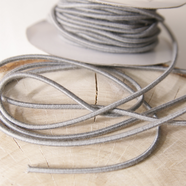 Резинка для блокнотов круглая 2 мм, цвет серый