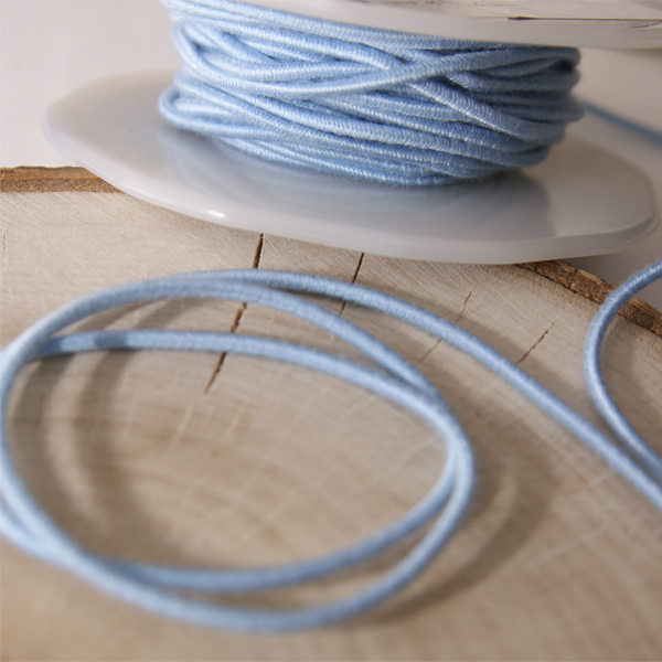 Резинка для блокнотов круглая 2 мм, цвет голубой