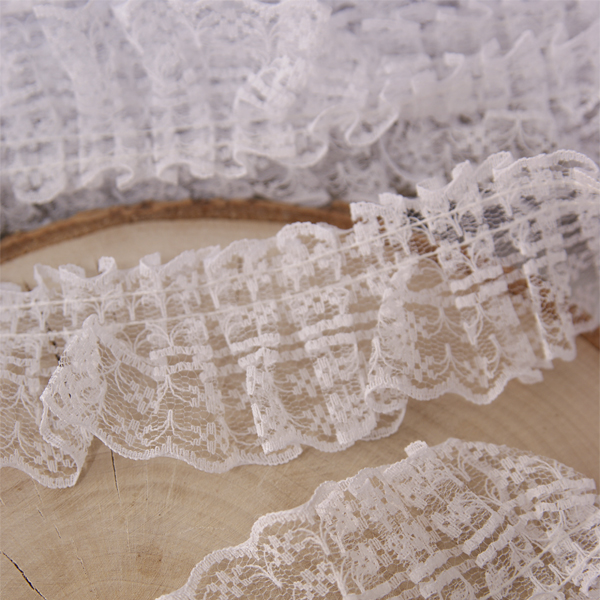 Тесьма-рюши "Юбочка 4,5 см" , цвет белый