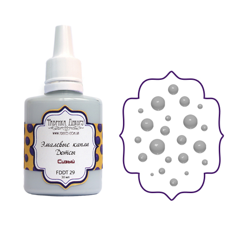 Эмалевые капли (дотсы) Фабрика Декору. Цвет Сизый