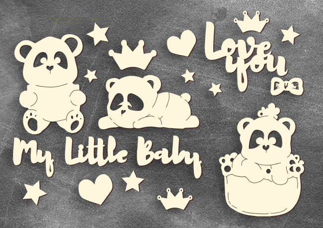 Чипборд Фабрика Декору "My little baby girl"