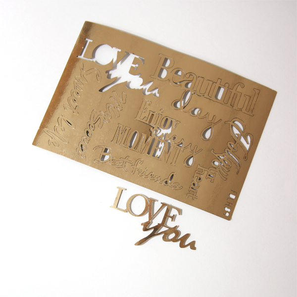 Чипборд Фабрика Декору "Фразы 4", цвет золотой