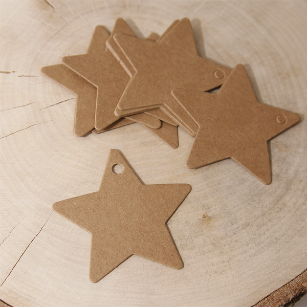 Бирка (звёздочка) из крафт-картона (519)