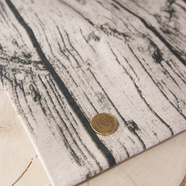 Отрез льна 95 см х 50 см "Деревянная фактура"