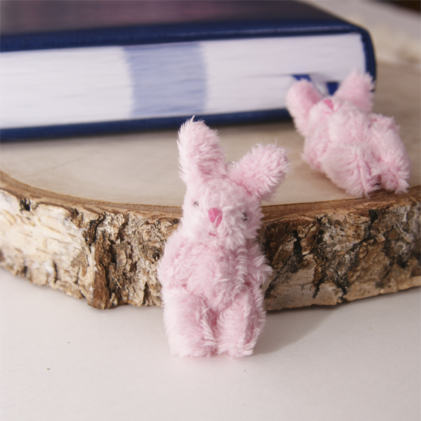 Украшение для альбома "Зайка пушистый", Цвет розовый (521)