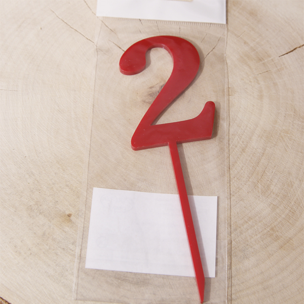 Топпер акрил Katrin craft " Цифра 2 №1", цвет красный