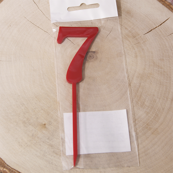 Топпер акрил Katrin craft " Цифра 7 №1", цвет красный