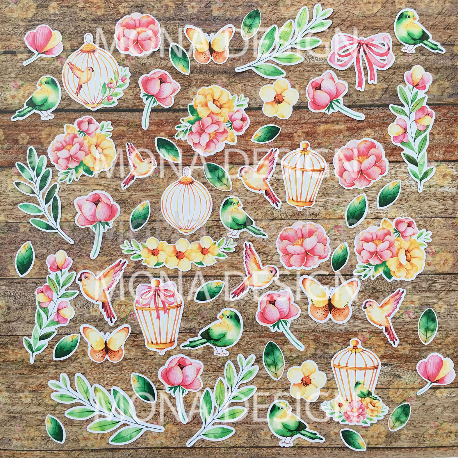 Набор картонной вырубки MONAdesign "Magic garden"