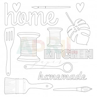 Чипборд APRIL paper "Cozy home"