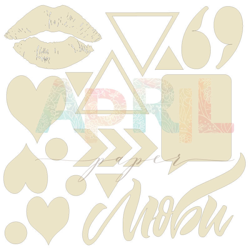 Чипборд APRIL paper "Proчувства"