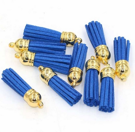 Кисточка замшевая декоративная, цвет синий (97)