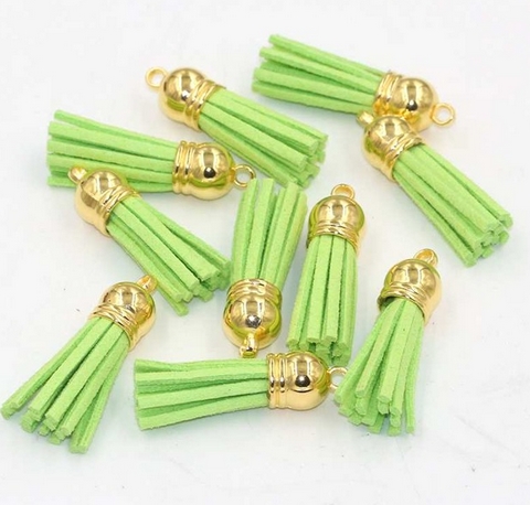 Кисточка замшевая декоративная, цвет салатовый (98)