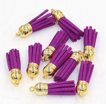 Кисточка замшевая декоративная, цвет ягодный (99)