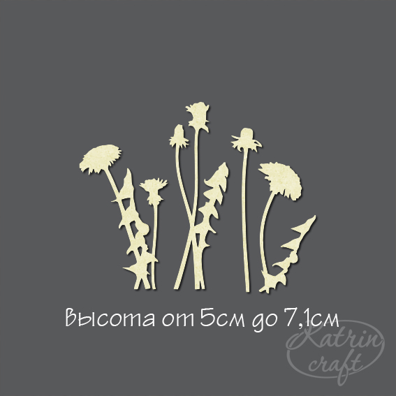 Чипборд "Одуванчики большие"