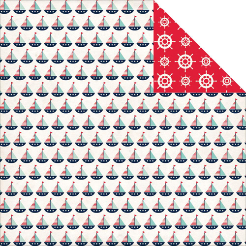 Двусторонняя бумага Carta Bella "Ahoy' Sailboats(CBL77)