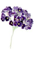 Букетик тканевых цветов "Алиссум", цвет фиолетовый