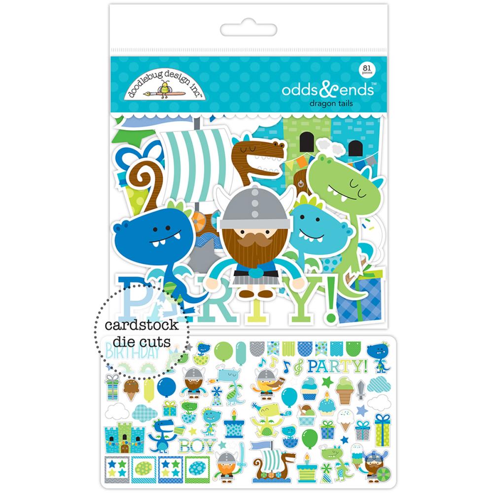 Набор вырубки из картона Doodlebug "Dragon Tails"