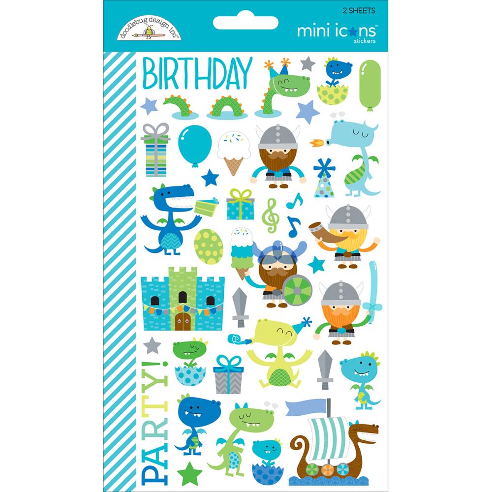 Наклейки Doodlebug "Dragon Tails", 15 х 25 см