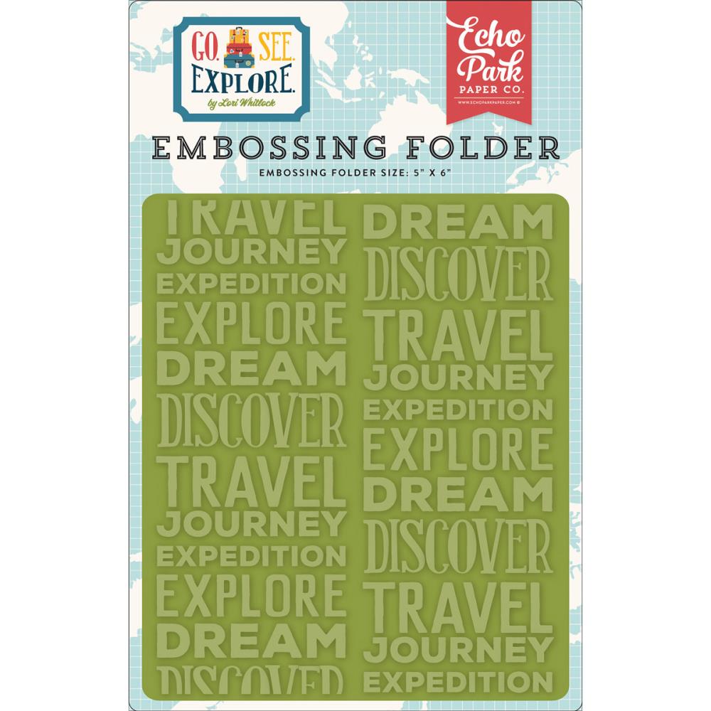 Папка для тиснения Echo Park "Go, See, Explore"