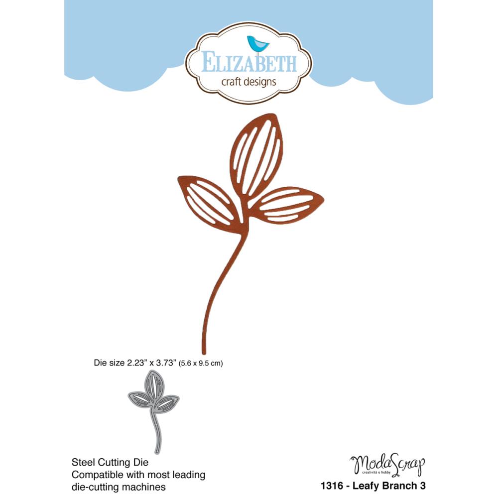 Нож Elizabeth Craft "Ветка с листочками 3"