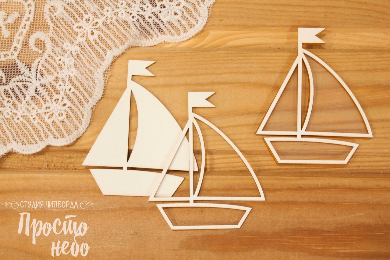 Чипборд Просто Небо. Шейкер "Кораблик 3"-2