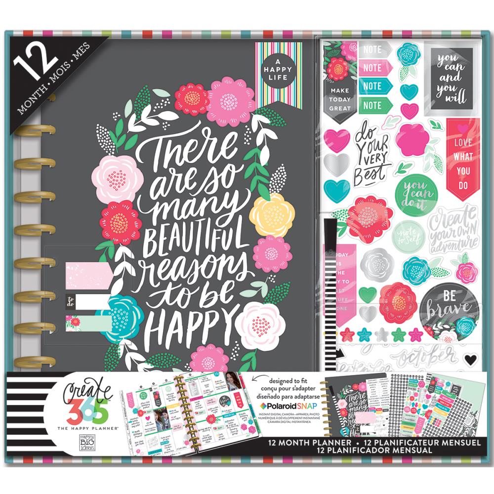 Планер Create 365 "Flower Pop" с набором наклеек.