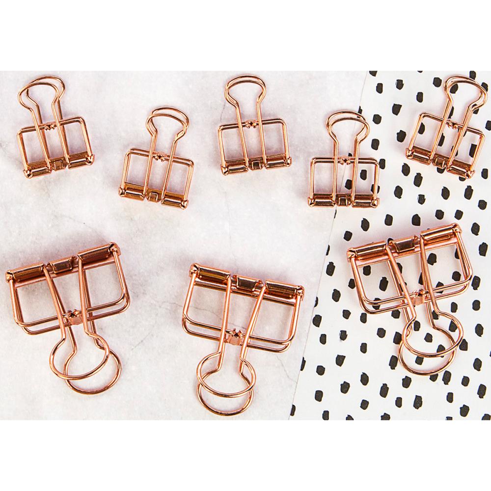 Клипсы канцелярские Prima Marketing, цвет розовое золото