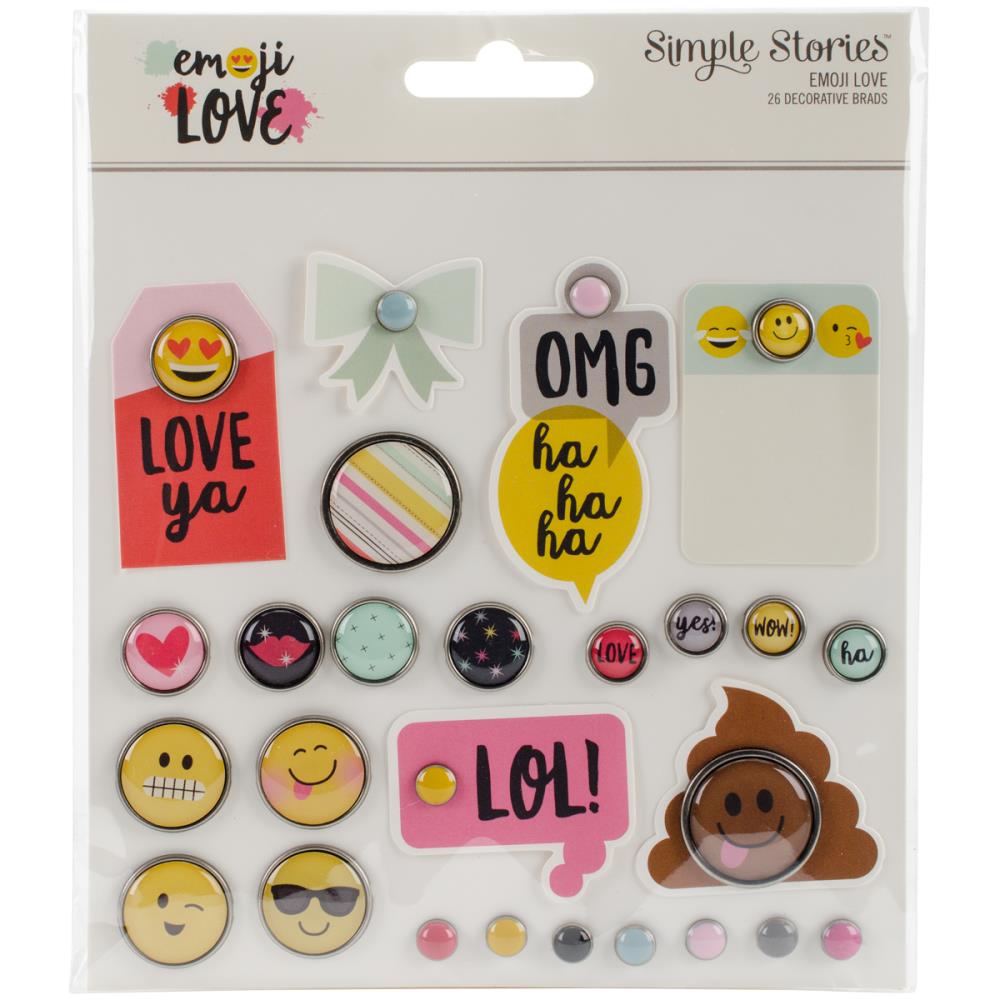 Набор брадс Simple Stories "Emoji Love"