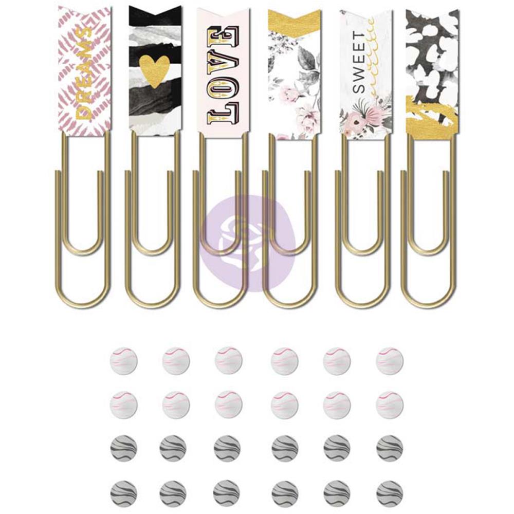 Скрепки+ стразы Prima Marketing "Rose Quartz"