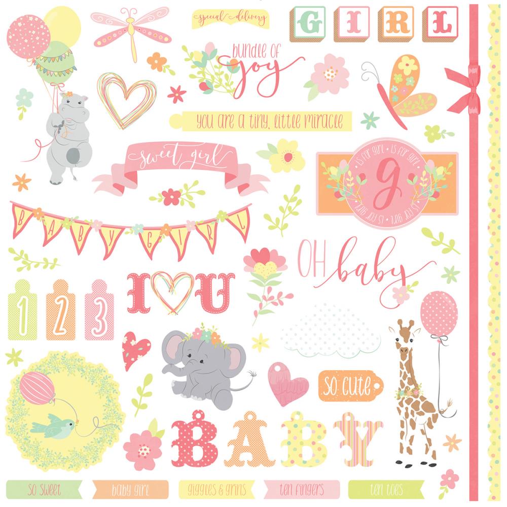 Наклейки картонные Photo Play "About A Little Girl"