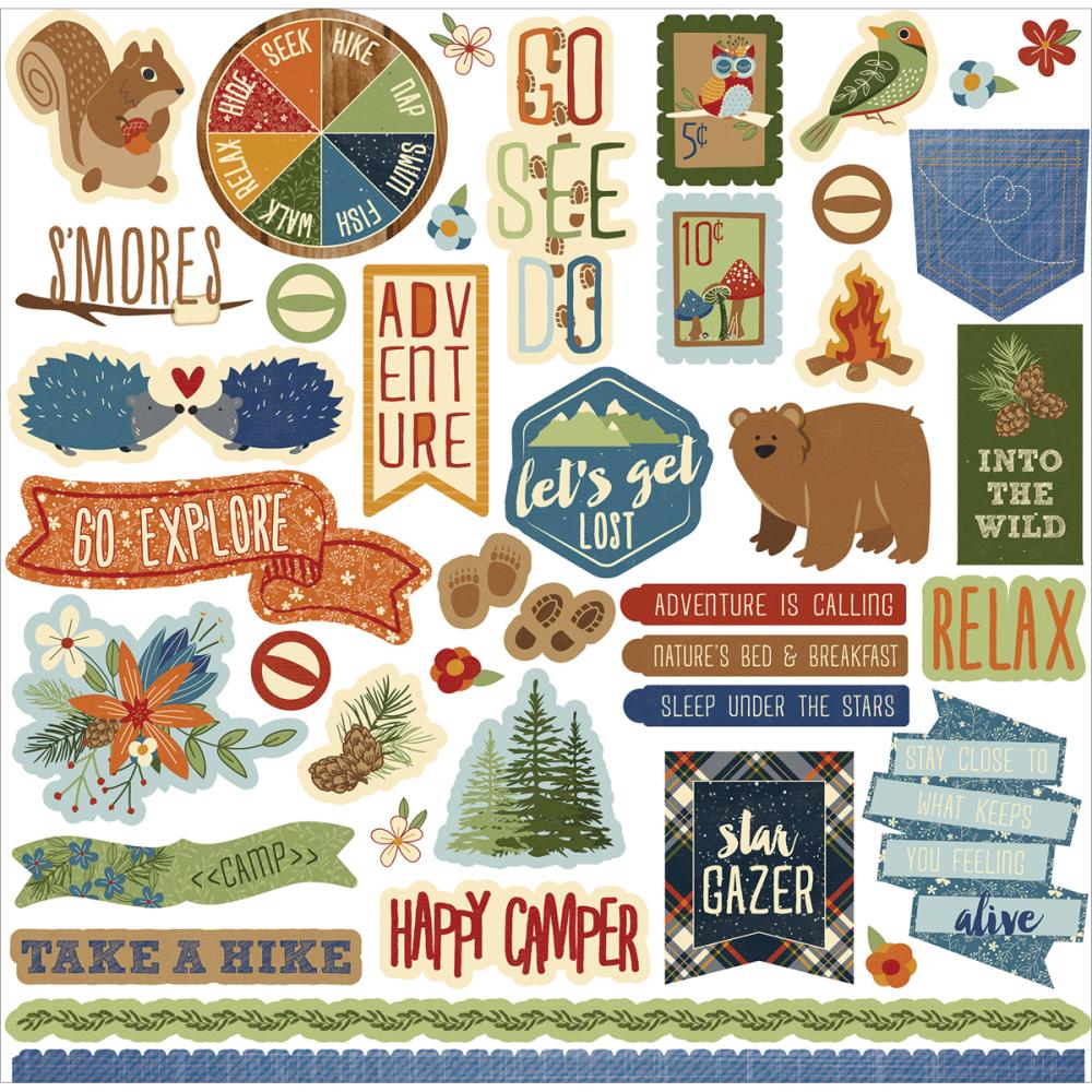 Наклейки картонные Photo Play "Campfire"