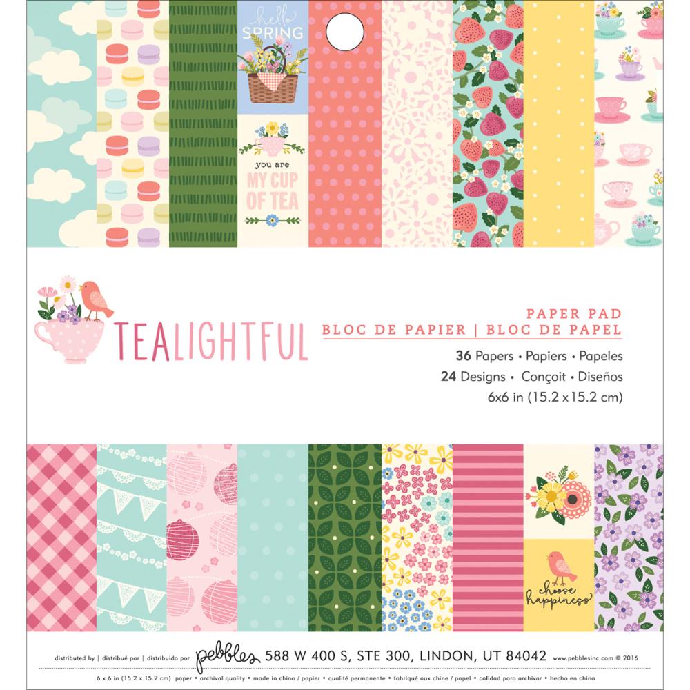 Набор бумаги 15 х 15 см Pebbles "Tealightful"