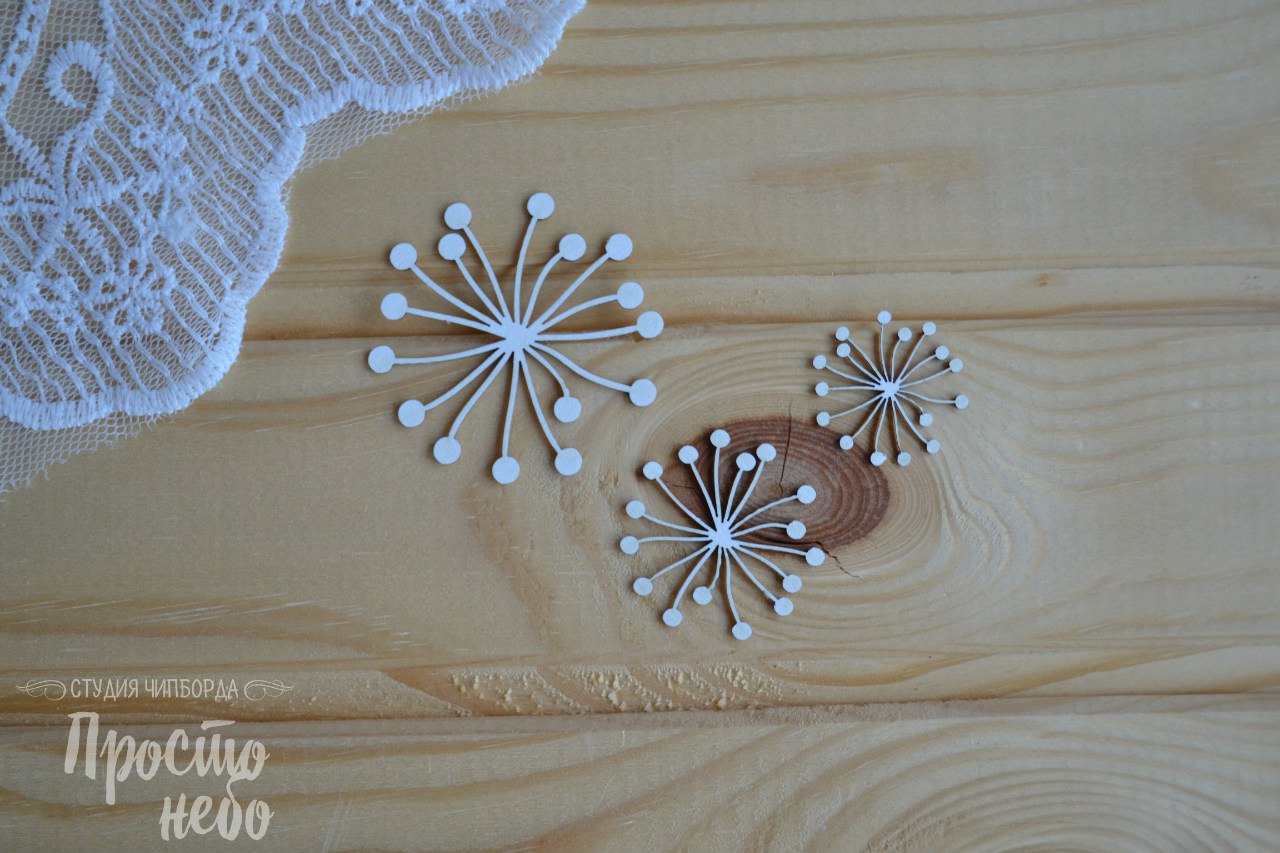 Чипборд Просто Небо. "Набор -5. Бутоны одуванчиков."