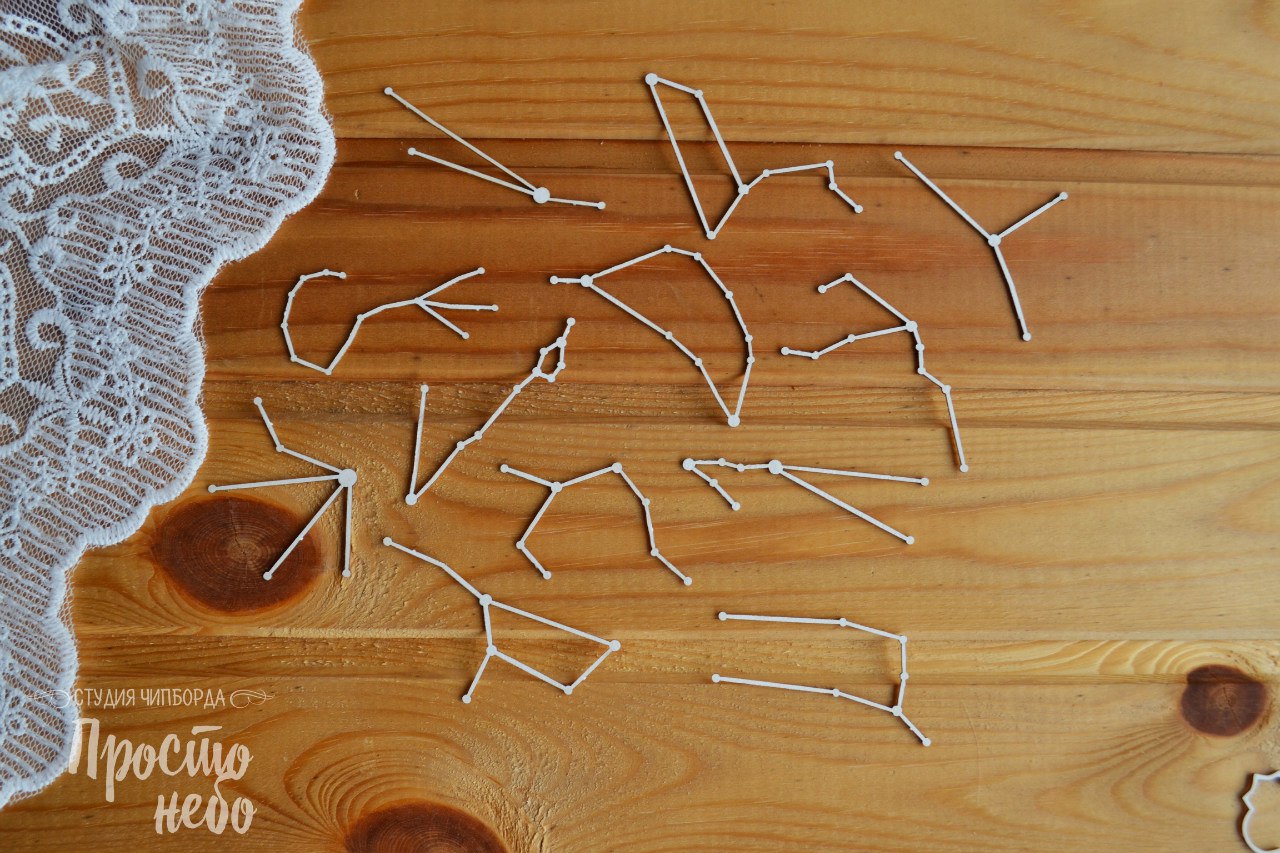 Чипборд Просто Небо. "Набор "Созвездия"