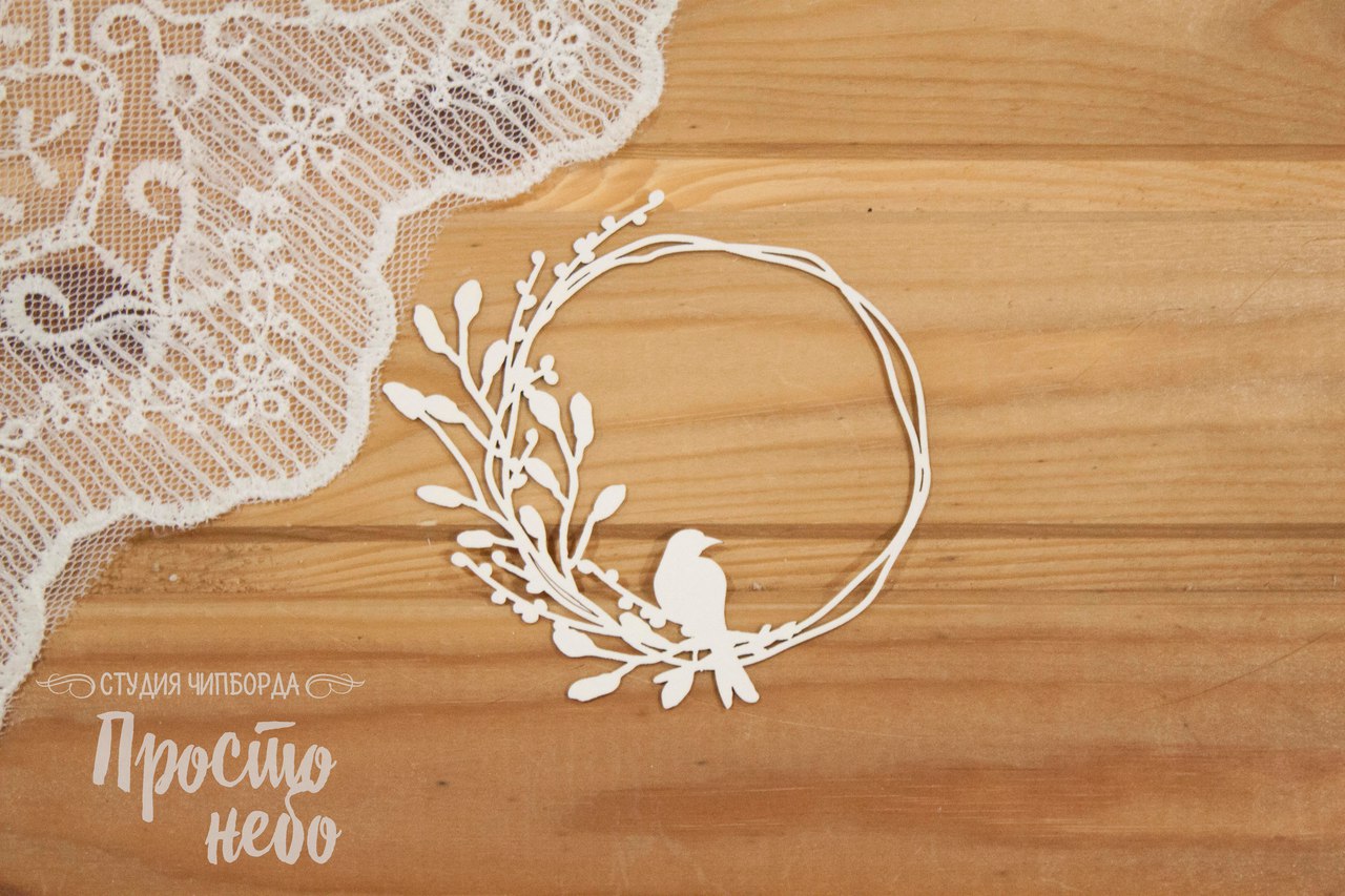 Чипборд Просто Небо. "Рамка с птицей"