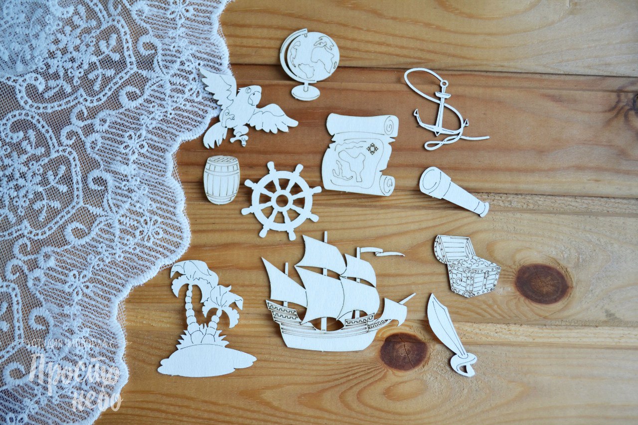 Чипборд Просто Небо. "Пиратский набор"