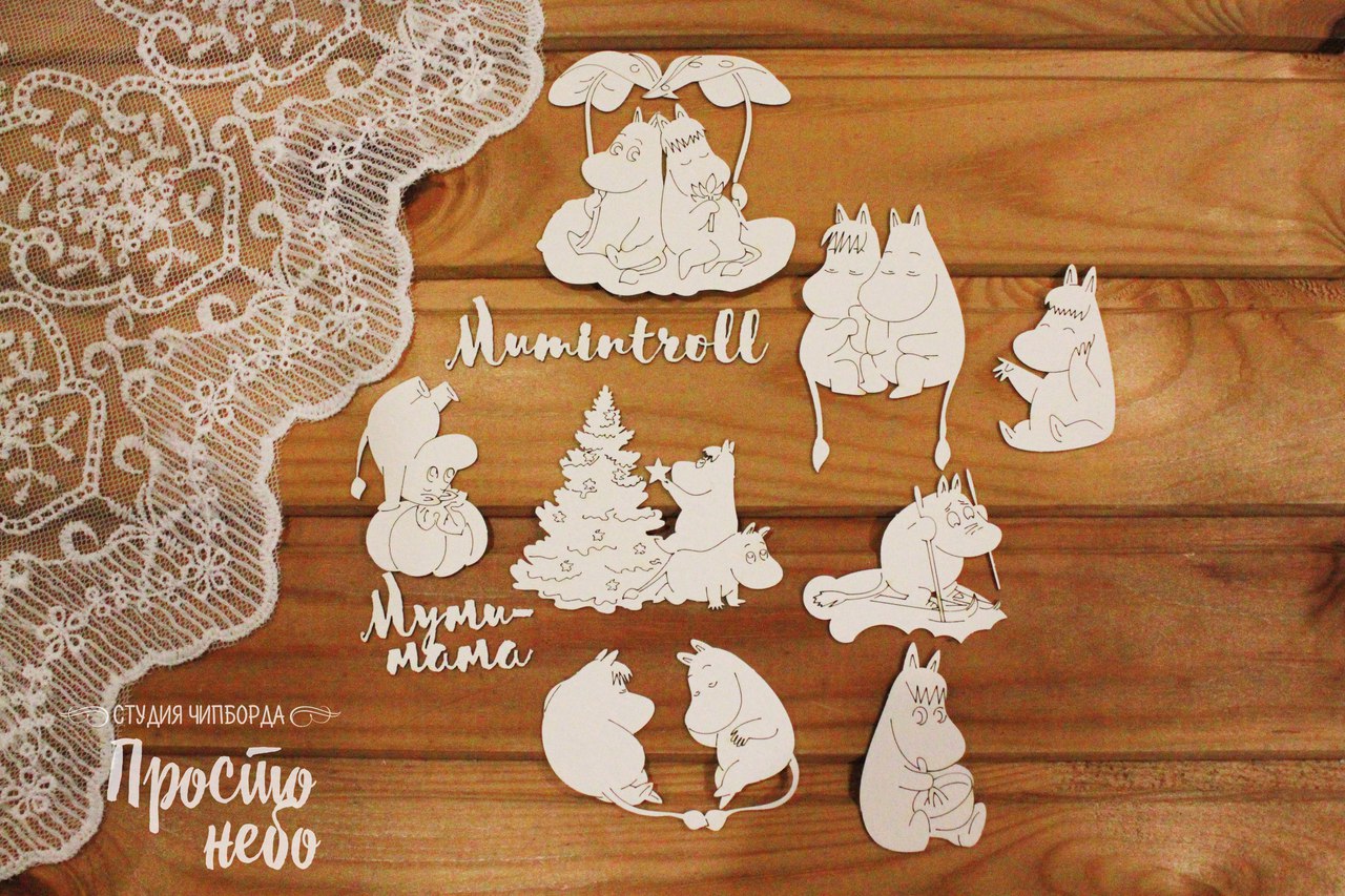 Чипборд Просто Небо. "Набор "Муми тролли"