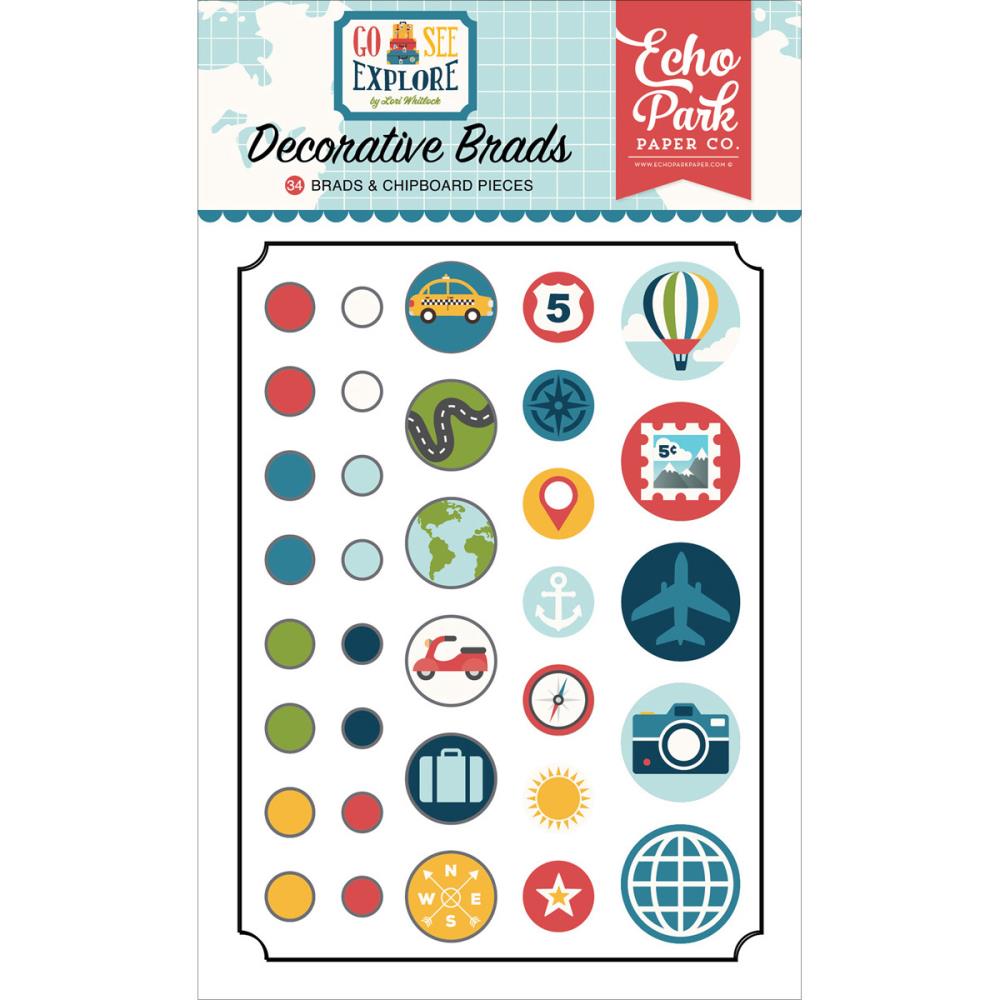 Набор брадс Echo Park "Go, See, Explore"