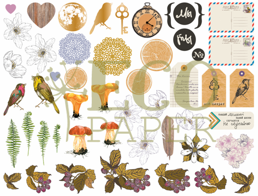 Набор вырубки из картона ECO Paper "Тайны леса"
