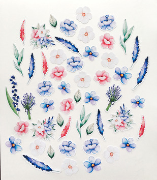 Набор картонной вырубки MONAdesign "Однажды в Париже", Цветы